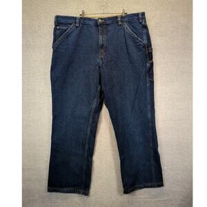 DULUTH CARPENTER JEANS BLUE MENS SIZE 44X32 EXCELLENT CONDITION